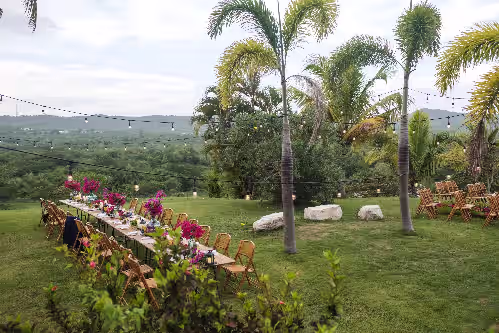 Outdoor banquet area at El Cerro3 Homes on a Private 30 Acre Estate w/ Pool