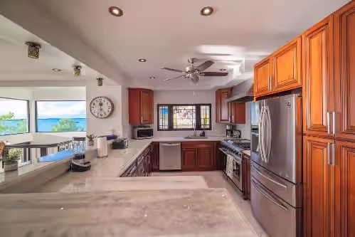 Private kitchen at ENDLESS BLUE VILLA -WATER FRONT