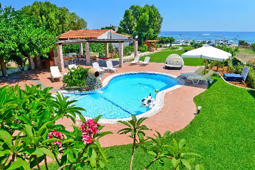 Beachfront Villa with Private Pool in Pefkos, Lindos, Rhodes. "VillaAngelina", photo 4