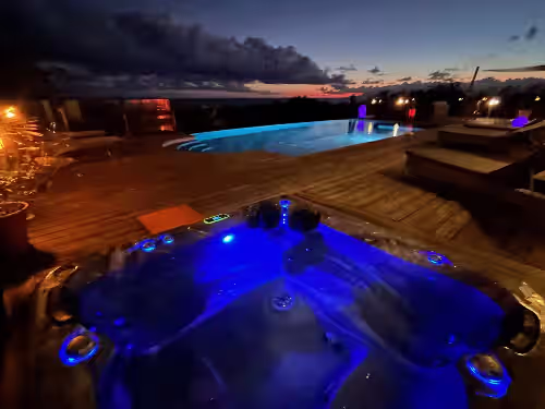 Pool at Villa lHacienda deluxe sea view 180 pool jacuzzi gym quiet garden