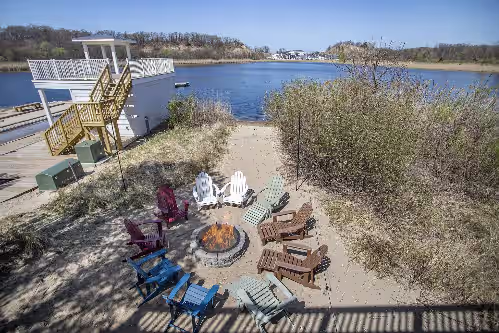 Lakefront w/ your own sandy beach! Sleeps 17. Family friendly! NO PETS