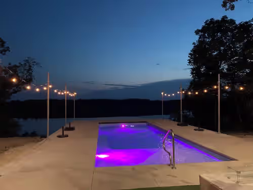 Cedar Lake Property on the water with in-ground pool.