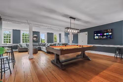 Game room at Historic Country Estate with Fabulous Pool & Pool House