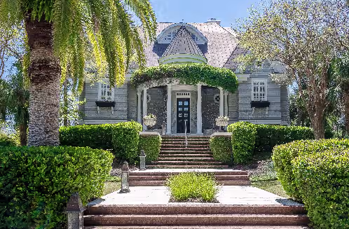 Front entry at Spectacular Oceanfront Kiawah Home With Pool And Private Boardwalk To Beach