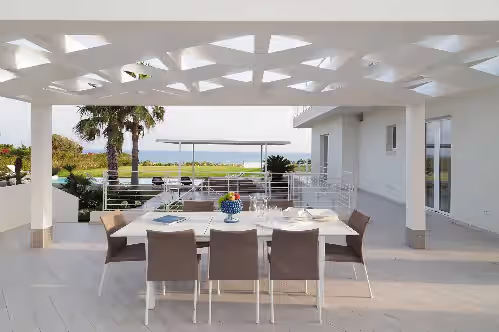 Autumn, Balcony / Terrace / Patio, Building Exterior, Outdoor, Scenic View, Spring, Summer at Stunning private villa with