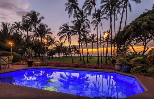 RARE, GATED, PRIVATE BEACHFRONT HOME! PRIVATE POOL, 6 BEDS 6 BATHS