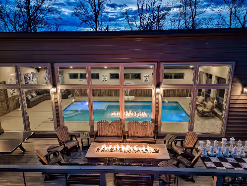 ASTOUNDING Luxury Cabin! Downtown! Pool! Playground! 13 Fireplaces! HUGE DECKS, photo 3