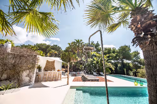 Pool at tropical luxury villa, 6 bedrooms ensuite + service room, sea/sunset views