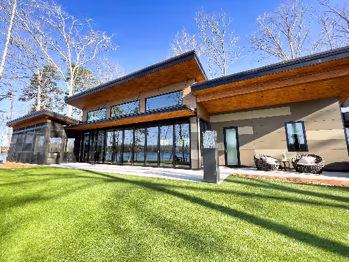 5 Modern Lakefront Luxury Oasis 270° Lake Views w/Dock & Hot Tub!