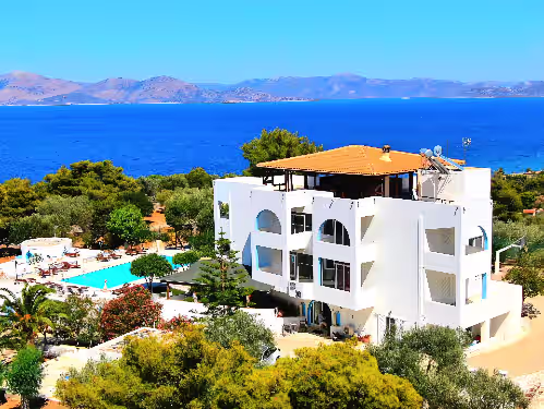 Large group villa with pool, in Attica, Marathon, Sesi beach