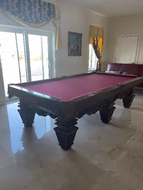 Brunswick 9 ft pool table at Mansion on the Beach. Villa Giardina di Santa Ninfa