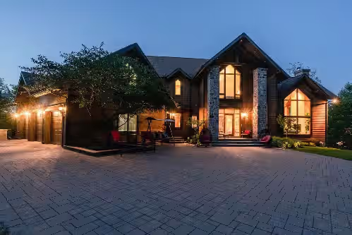 Exterior at Spectacular home with breathtaking views of Mont-Tremblant! Located near resort