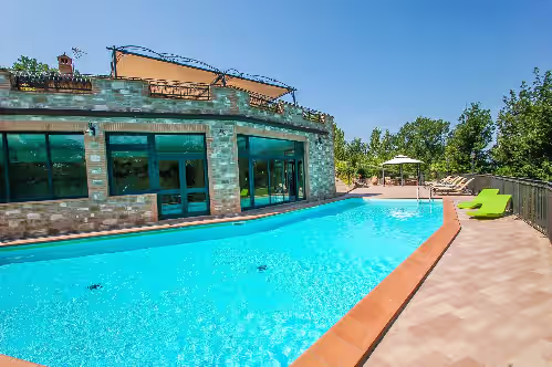 Pool at Big estate with private indoor & outdoor pool, gym, billiard in Umbria