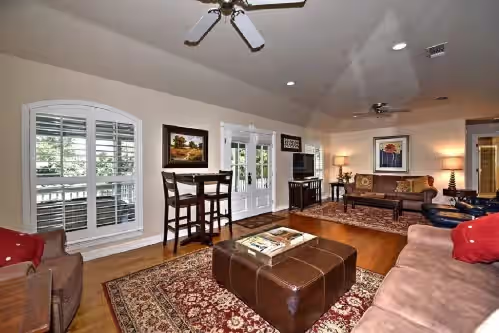 Living area at Comal River Access