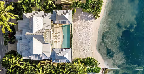Pool at Award Winning Sun Serenity Villa in Private Cayman Kai