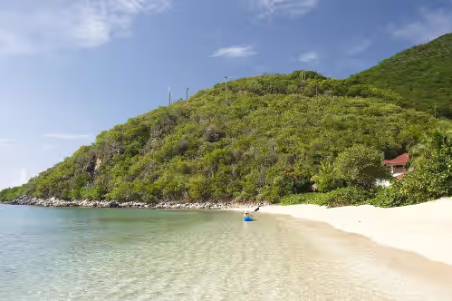 Mahoe Bay beach at Loblolly Villa