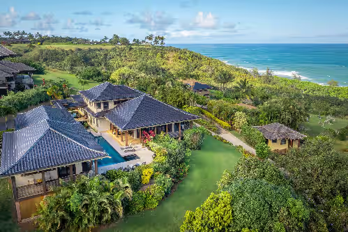 Beautiful, large 5+ bedroom house with pool and jacuzzi overlooking Kalihiwai Bay, photo 3