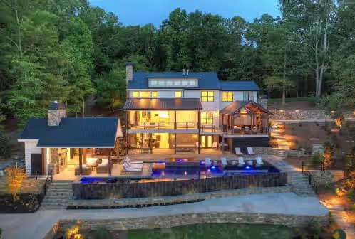 6 BDRM Lake View Custom Spa 2 Outdoor Fire Place