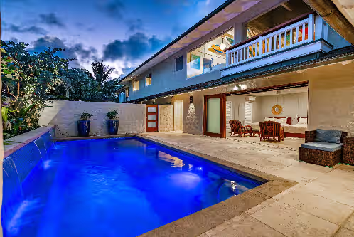 Pool at Luxury beachfront villa on a world class beach in Kailua, HI