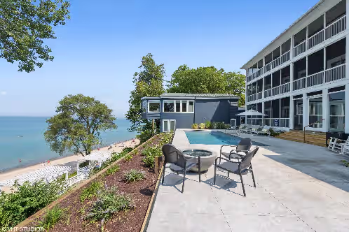 Lakefront Modern Mansion With Heated Pool 9BRs On Private Sandy Beach, photo 3