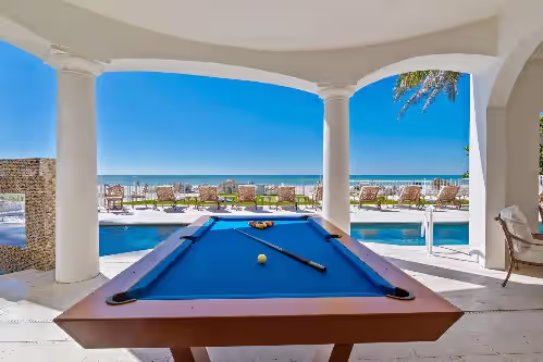 Terrace/patio at Anna Maria Grand: Gulf Front! On the Beach! Sleeps 22 by Anna Maria Life Vacation Rentals