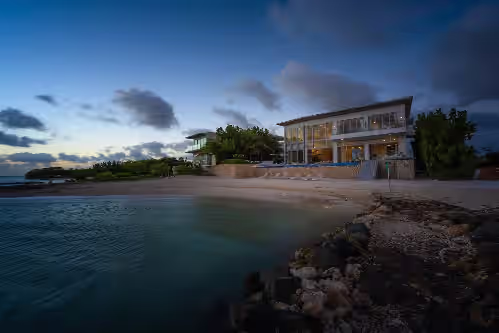 Beach at Beachfront Villa Infinity Pool, Gym, Media room. 6 Bedrooms 7 baths. Sleeps 13