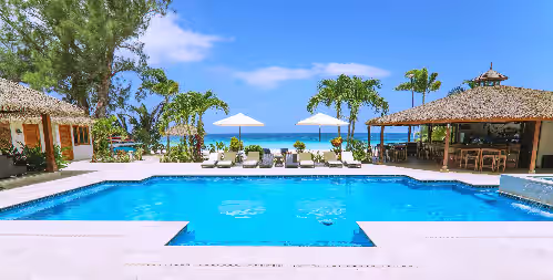 Aqua Beach Villa - Beautiful Beachfront Villa With Private Pool and Bar Fully Staffed