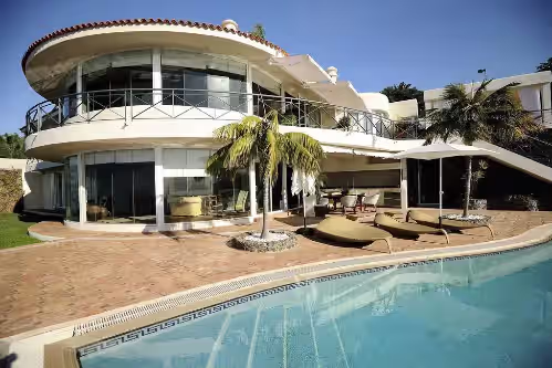 Pool at Luxury Villa Bahía with Infinity Pool, Panorama View, Sauna & Fitness Area
