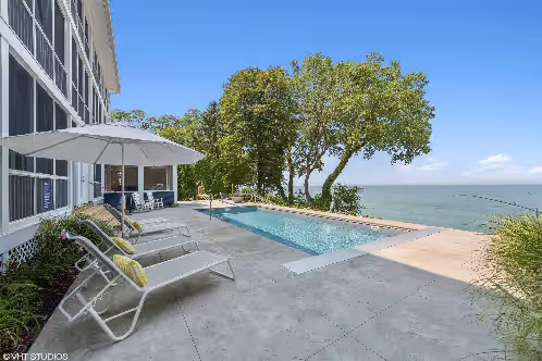Lakefront Modern Mansion With Heated Pool 9BRs On Private Sandy Beach, photo 2