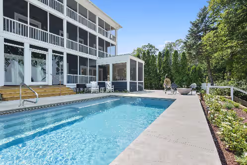 Lakefront Modern Mansion With Heated Pool 9BRs On Private Sandy Beach, photo 5