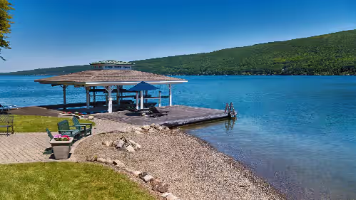 Beach at Peaceful Sanctuary: “The Definition of Lakefront Luxury”