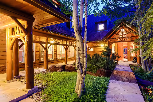 Entrance to home at Private Estate in Wildcat Ranch 5 Minutes from Snowmass Skiing