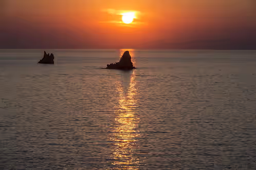 Beach at Traditional Cycladic style, waterfront Villa with unique pool and sunset view