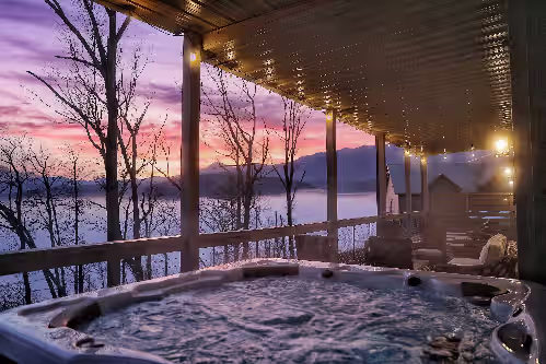 ASTOUNDING Luxury Cabin! Downtown! Pool! Playground! 13 Fireplaces! HUGE DECKS, photo 4