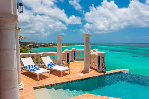 Pool at Stunning Villa Azure, Overlooking Shoal Bay Beach, Owner Listing