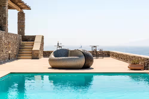 Spectacular Seaside Villa, St. John beach, Private Pool, Sunset View Over Delos, photo 4