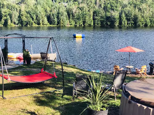 Property grounds at Enchanting Lakefront Property in the Heart of Nature