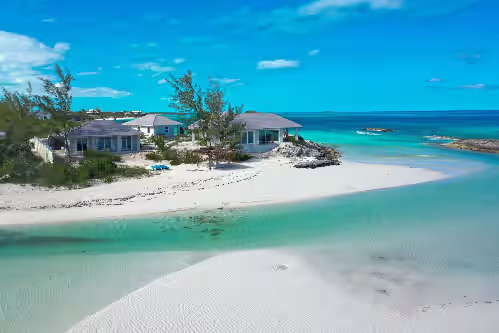 Always Calm Beach. No Estate like this in Exuma! Brand New on protected sand bar