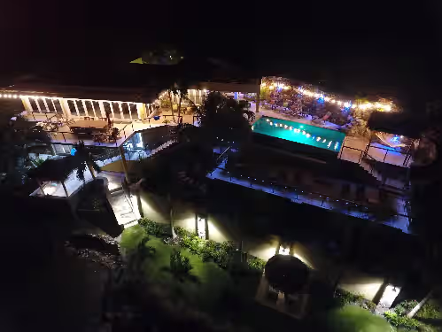 A flick of a switch and the fun continues all night long... at On The Ocean Paradise, Private Beach-Kayaks, SUPS, Snorkel