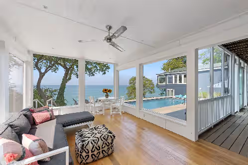 Lakefront Modern Mansion With Heated Pool 9BRs On Private Sandy Beach, photo 4