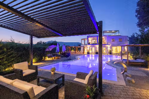 Five Stars Villa Corfu  2 swimming pools 1 heated  tennis court