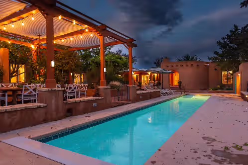 Spacious traditional Santa Fe adobe home