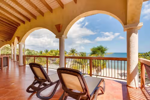 Upstairs Master Deck at Villa Ranguana