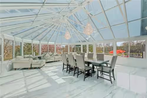 Dining at Expansive Hamptons Mansion