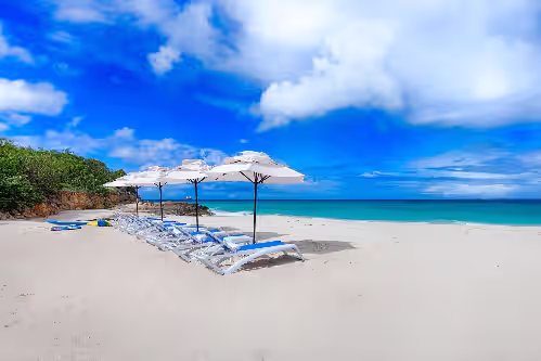 Beach set up and watersports at Nevaeh Villa Exclusive 9 bedroom fully staffed beachfront estate