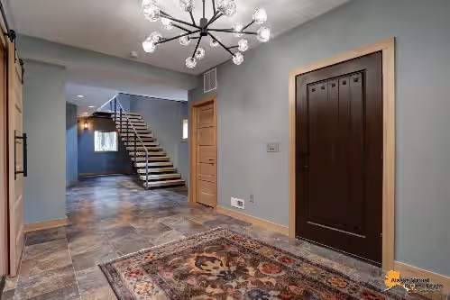 Front entryway at Luxury Modern Mountain Home 1/2 mile from Ski Resort