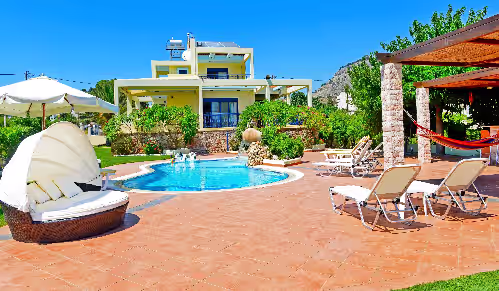 Beachfront Villa with Private Pool in Pefkos, Lindos, Rhodes. "VillaAngelina", photo 2