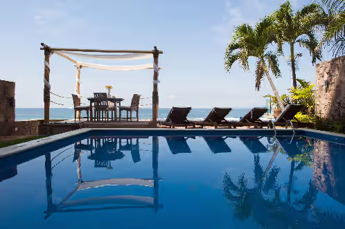 Pool at Luxury Beachfront Villa in Best Area of P.Vallarta-Private Pool & Staff Included
