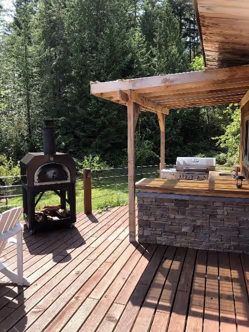 Terrace/patio at Secluded Oceanfront Property in a peaceful cove in Desolation Sound