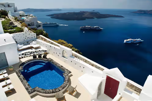 Antelmi luxury Private Villa On The Caldera Cliff In FirostefaniFira Santorini